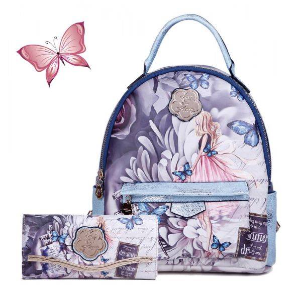 Blue Arosa Dreamers Backpack and Wallet - BFB8939-BFW8682