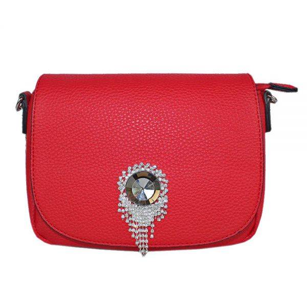 Red Fashion Crossbody Messenger Bag - LS0393