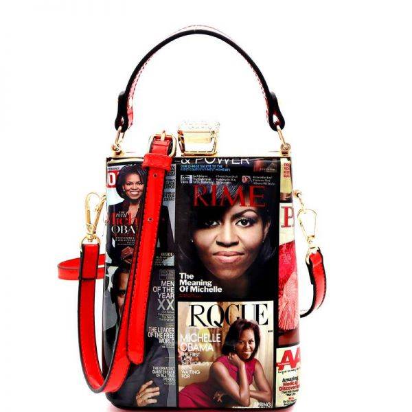 Red Michelle Obama Magazine Handbag - MB5012H