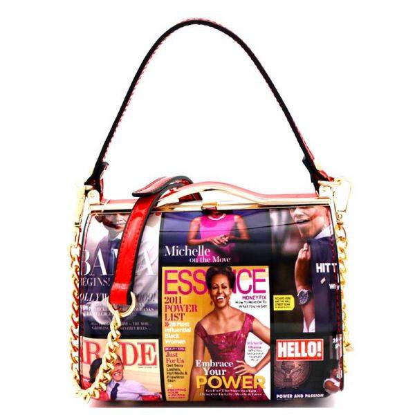 Red Michelle Obama Magazine Handbag - MB5265