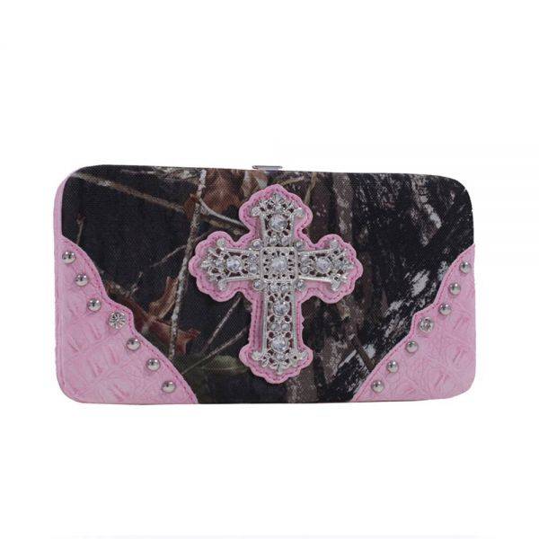 Pink  'Mossy Oak' Hard Case Wallet - MT1-AW251 MO/PK