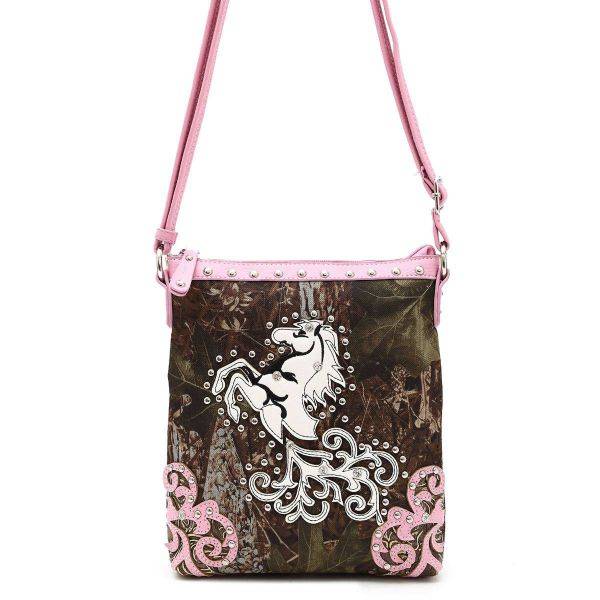 Pink 'Horse & Nature' Western Messenger Bag - FML29 4699
